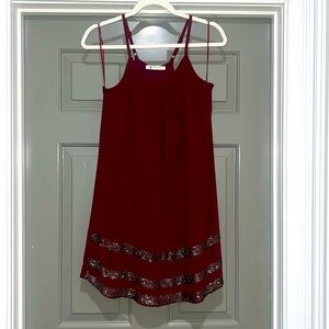 Impeccable Pig, size M, burgundy dress